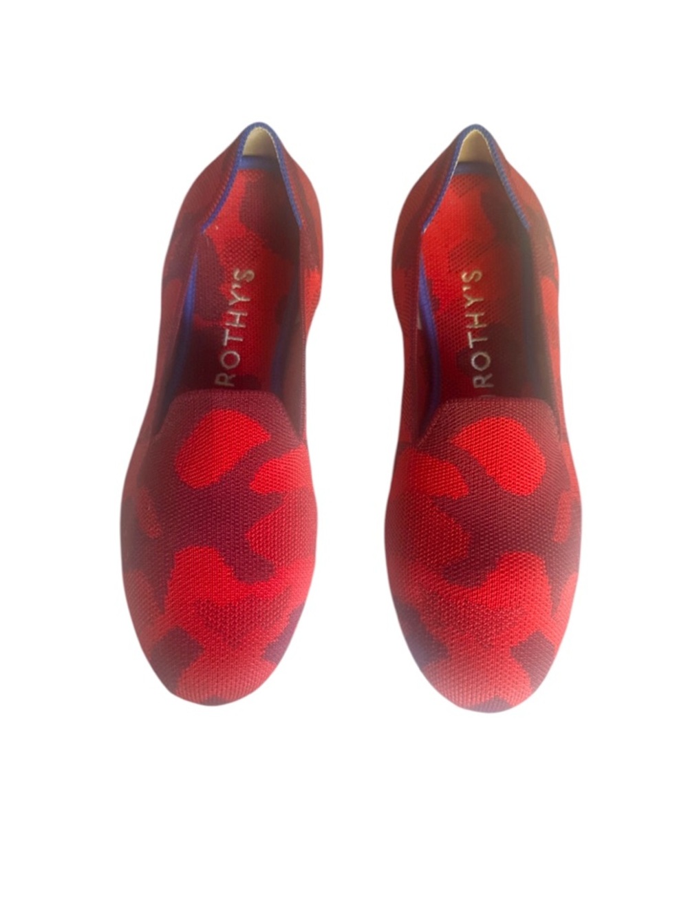 Rothy's Women's Red Camouflage Slip-On Flats